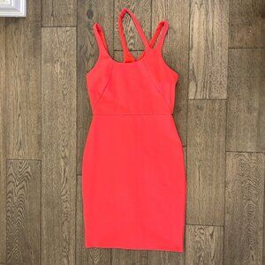 Halston Heritage Coral Bodycon Dress – Size Small